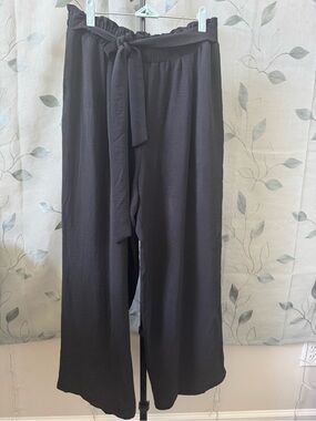Black XL Gathered Waist Pants